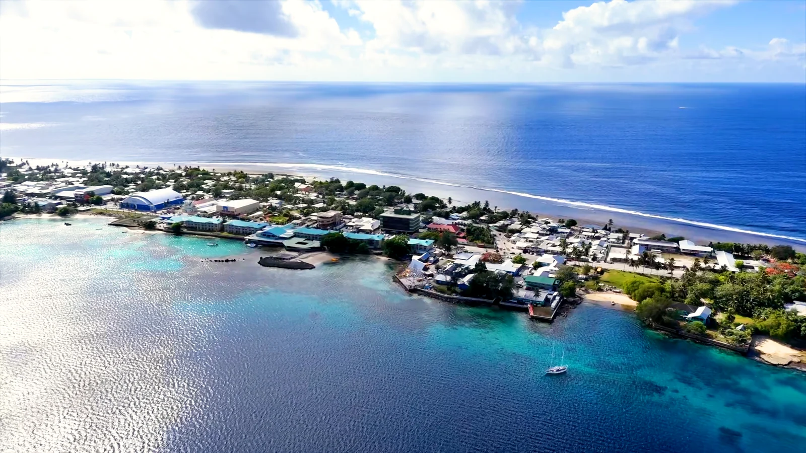 Majuro Atoll set fra luften